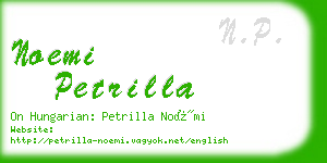 noemi petrilla business card